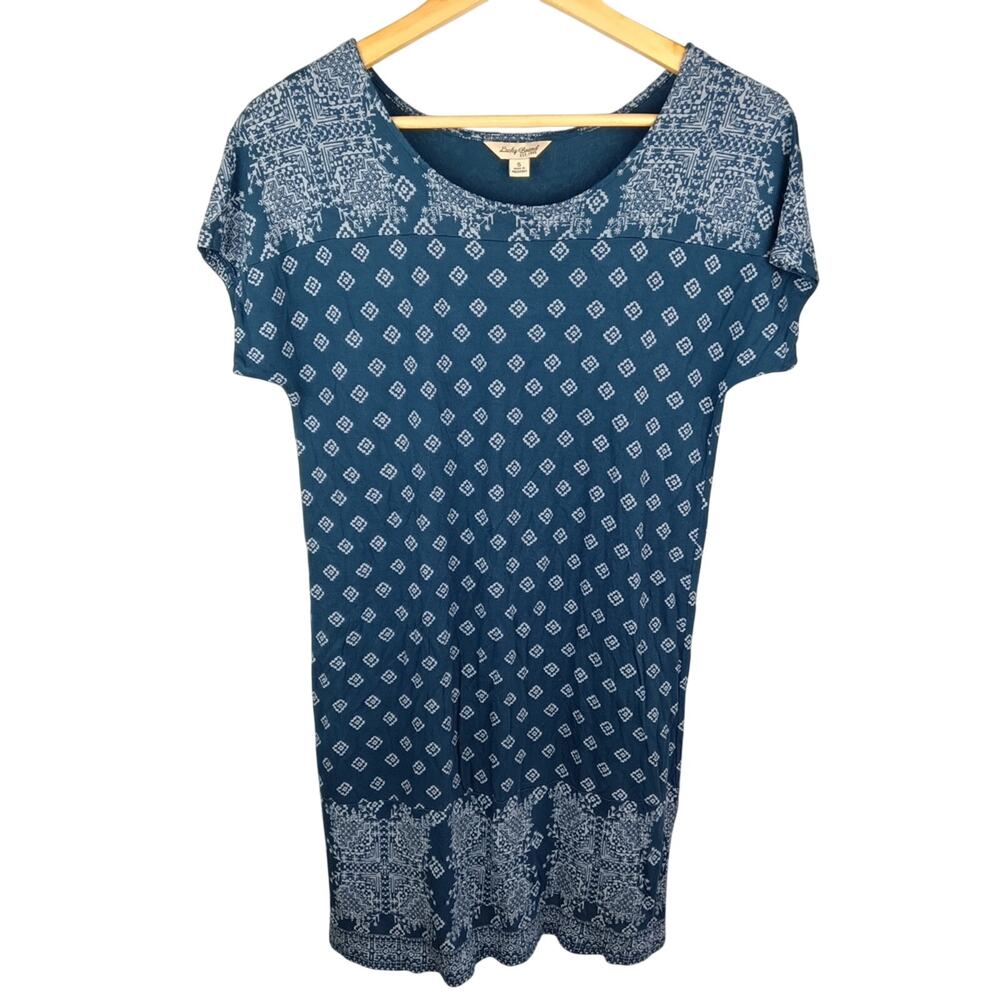 Lucky Brand Blue and White Patterned Tunic Dress